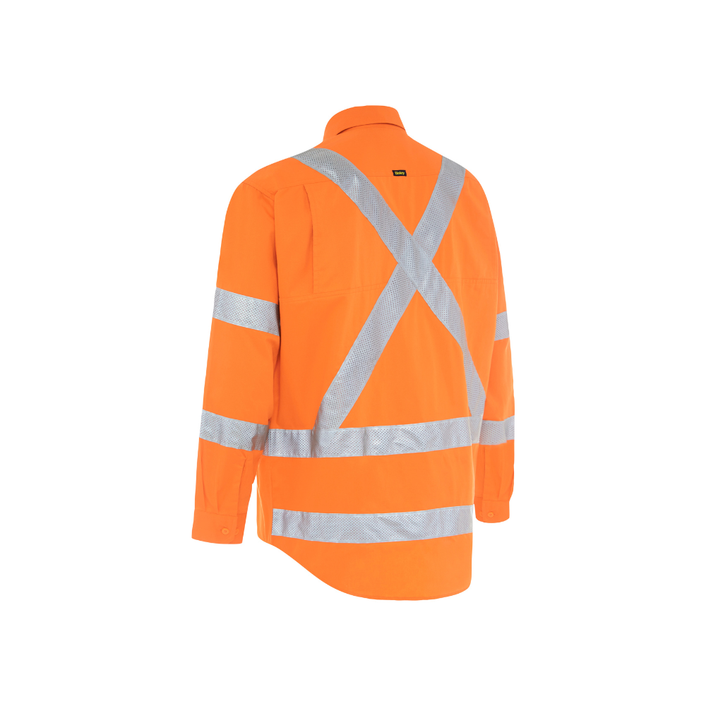 Bisley X-Taped Biomotion Hi Vis Cool Lightweight Drill Shirt BS6166XT