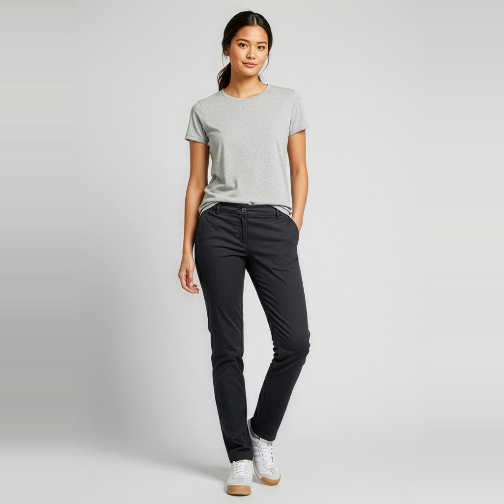 Biz Lawson Womens Chino Pant BS724L, worn by model
