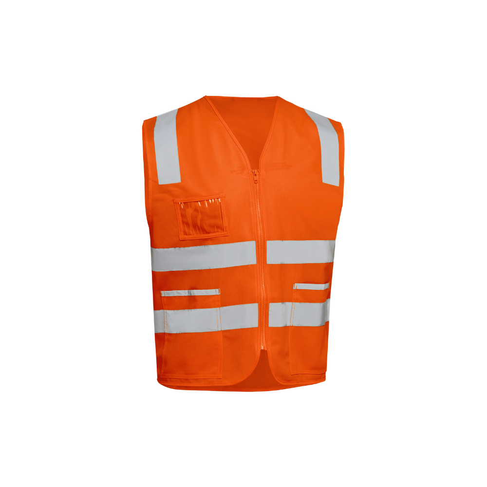 Bisley Unisex Taped Hi Vis Safety Zip Vest BV0341T
