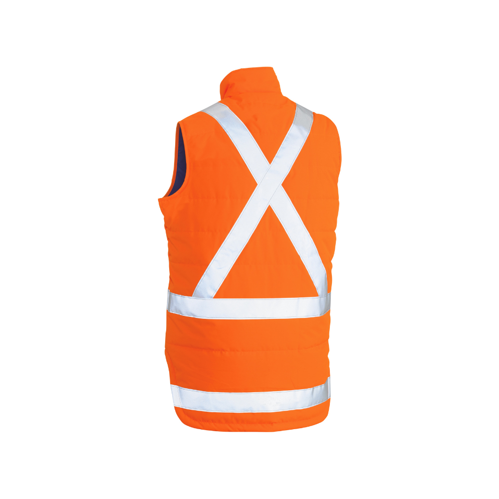 Bisley Taped Hi Vis Puffer Vest with X-Back BV0379XT