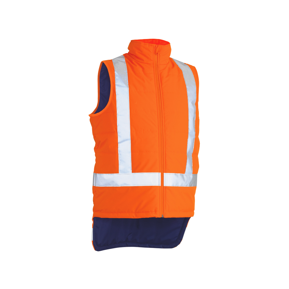 Bisley Taped Hi Vis Puffer Vest with X-Back BV0379XT