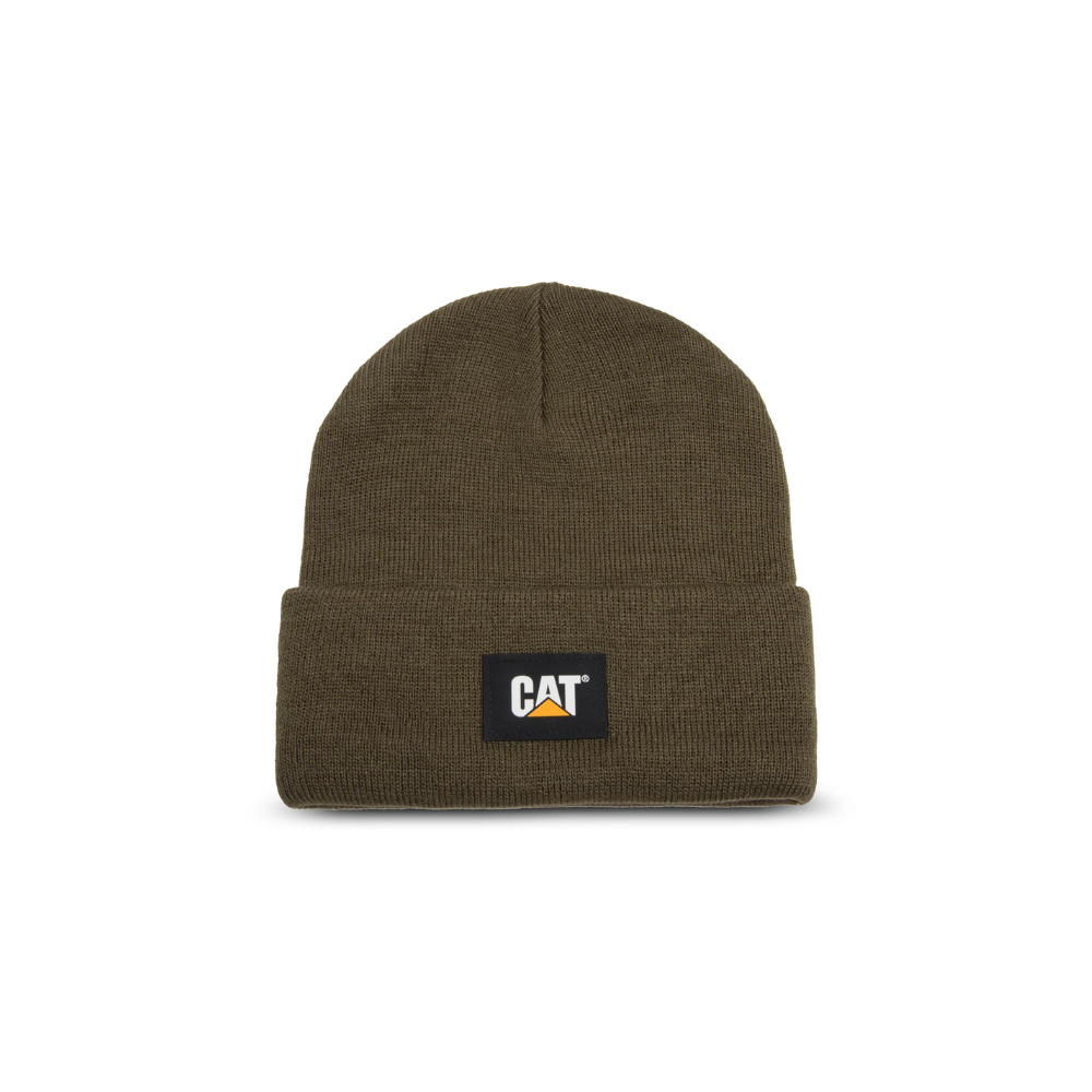 CAT Label Cuff Beanie Army Moss