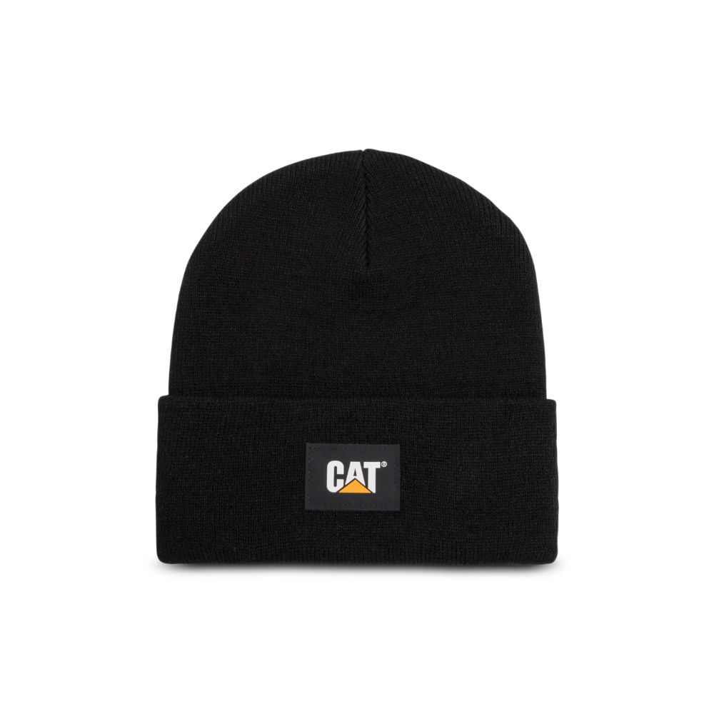 CAT Label Cuff Beanie Black