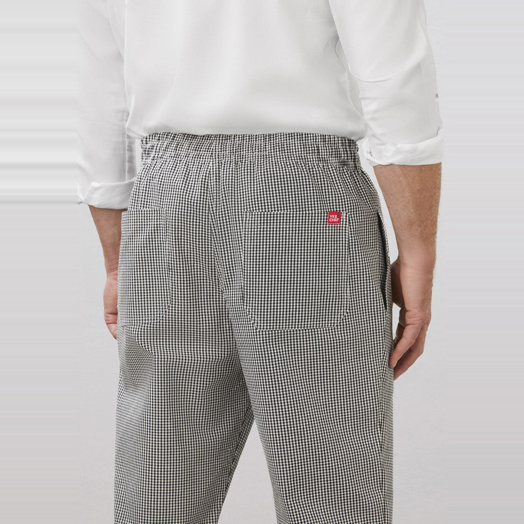 Biz Dash Mens Pant CH234M in Check, worn by model