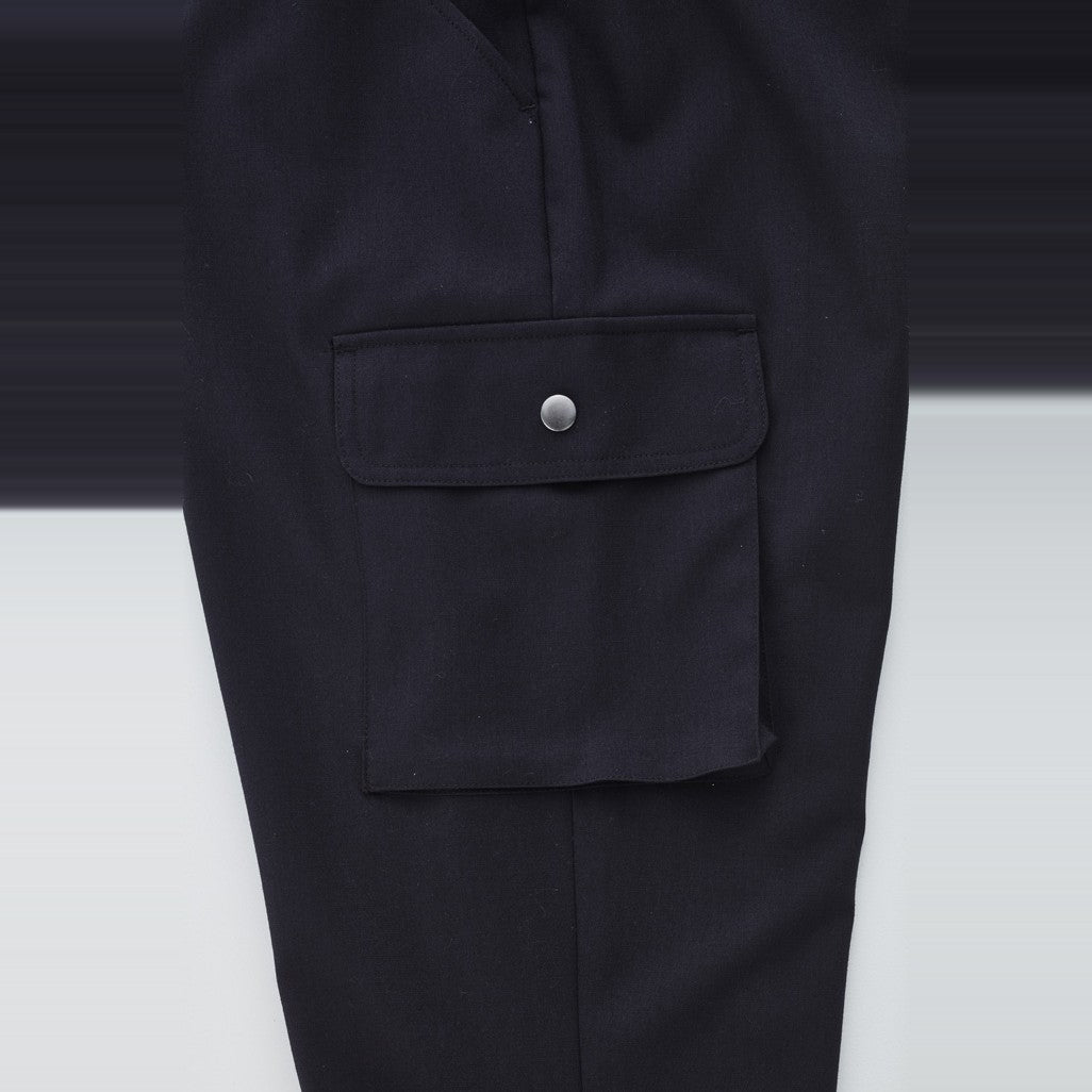 Biz Comfort Waist Womens Cargo Pant CL954LL in Black, worn by model, view 4