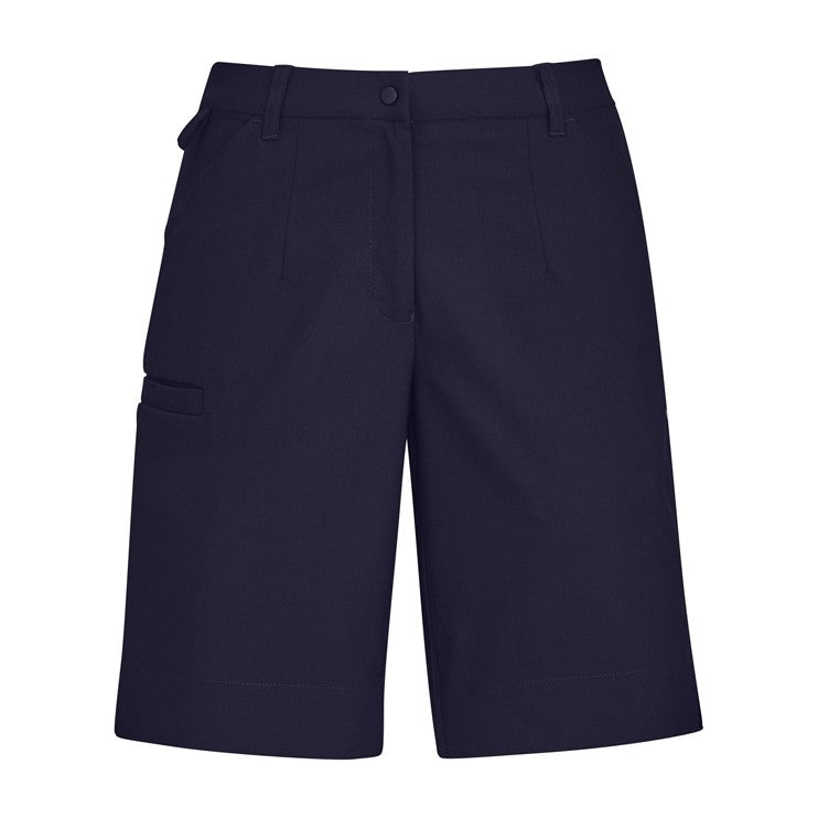 Biz Comfort Waist Womens Cargo Short CL957LS in Navy