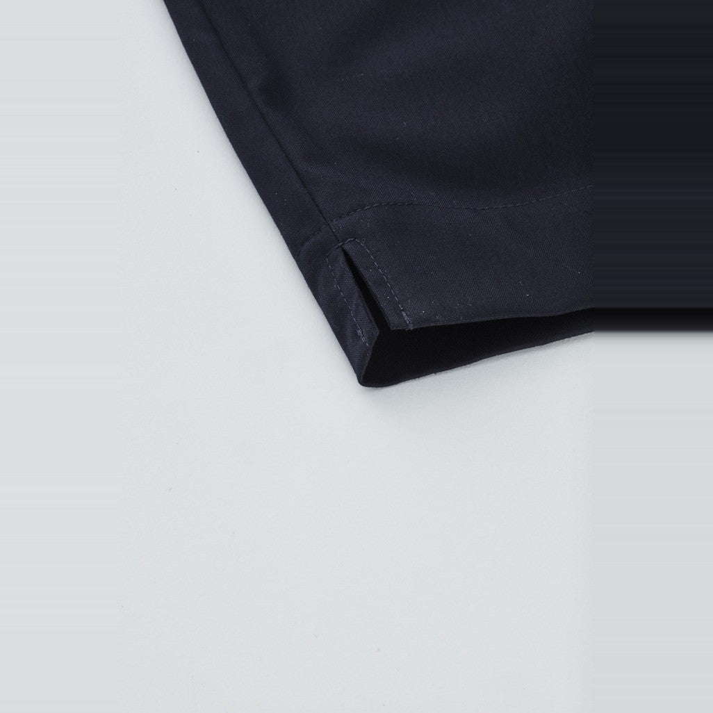 Biz Comfort Waist Womens Cargo Short CL957LS in Navy, worn by model, view 3