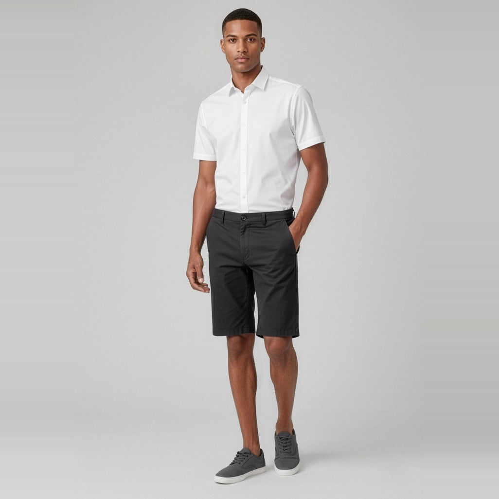 Biz Comfort Waist Mens Cargo Short CL960MS, worn by model