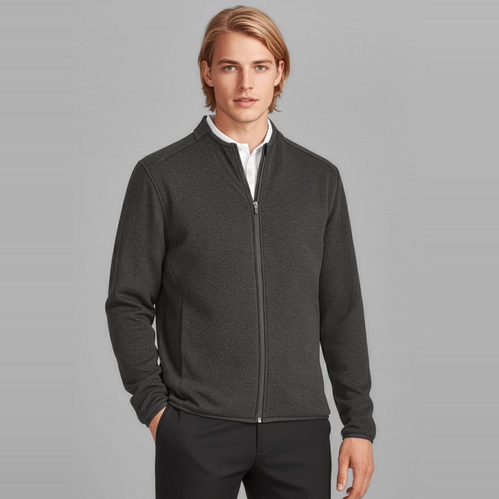 Biz Nova Mens Zip Front Jumper CO342MJ, worn by model