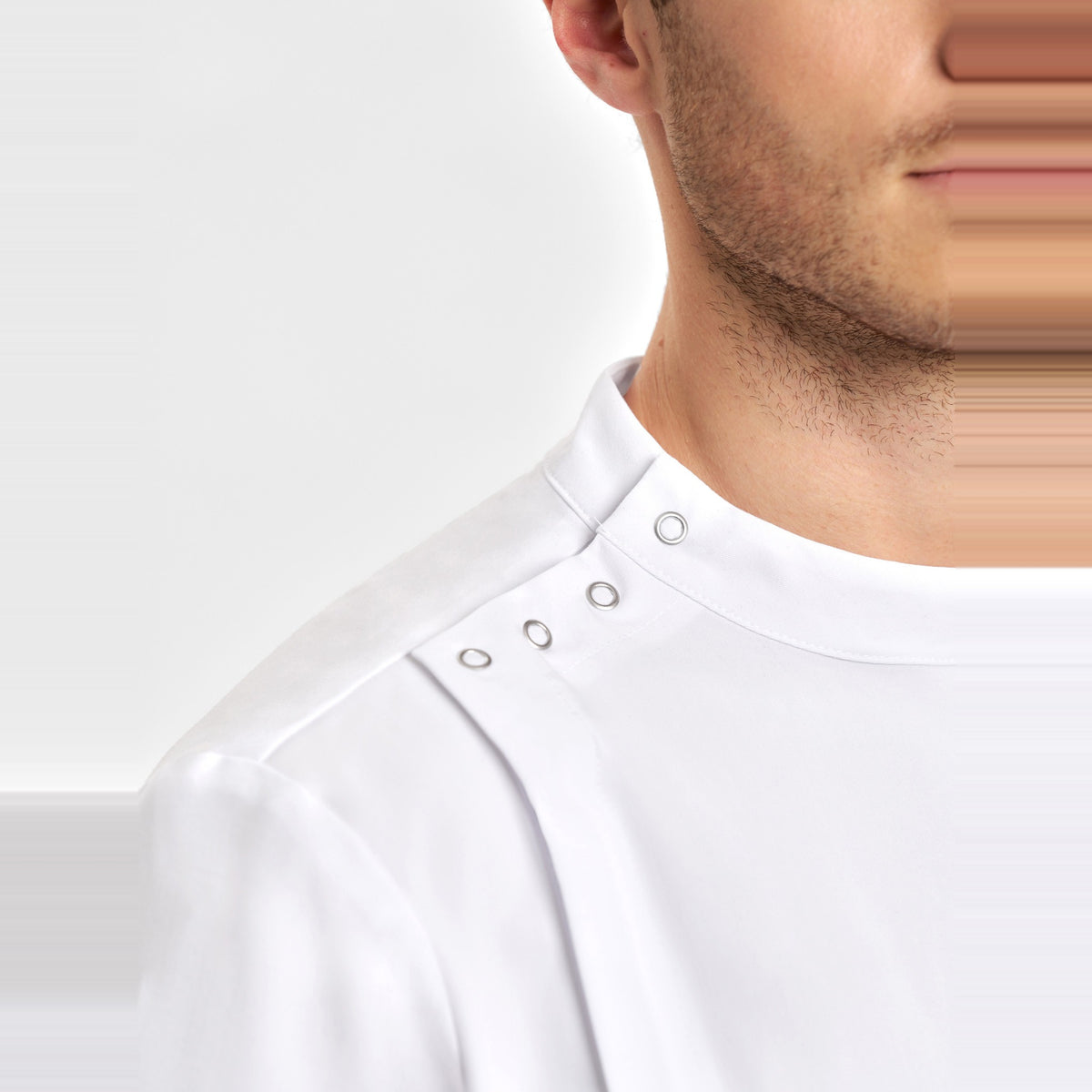 Inaura Essence Mens Jacket CPT451MS in White, worn by model, view 5