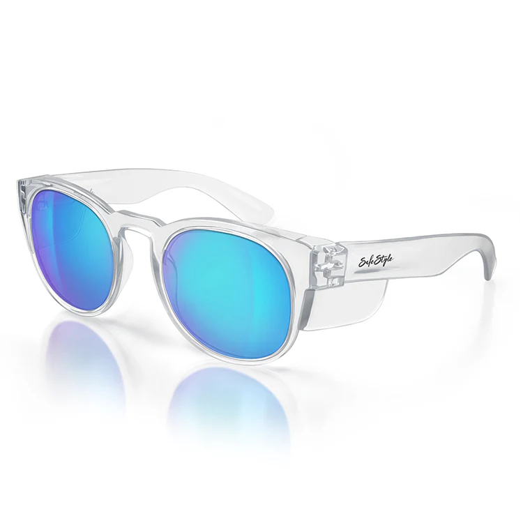 Safe Style Cruisers Clear Frame/Mirror Blue Polarised Lens CRCBP100