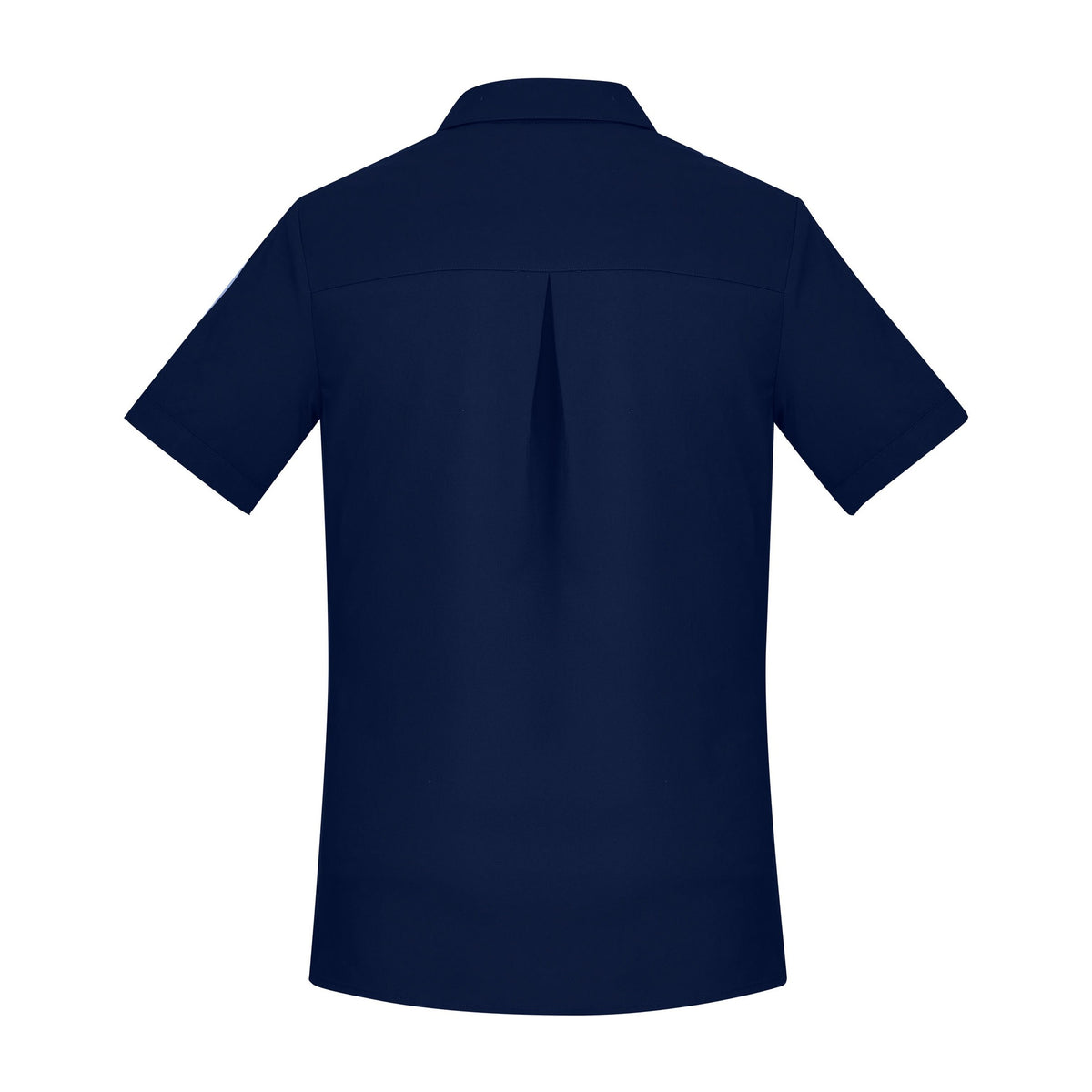Biz Florence Womens Plain Short Sleeve Shirt CS947LS in Navy, view 2
