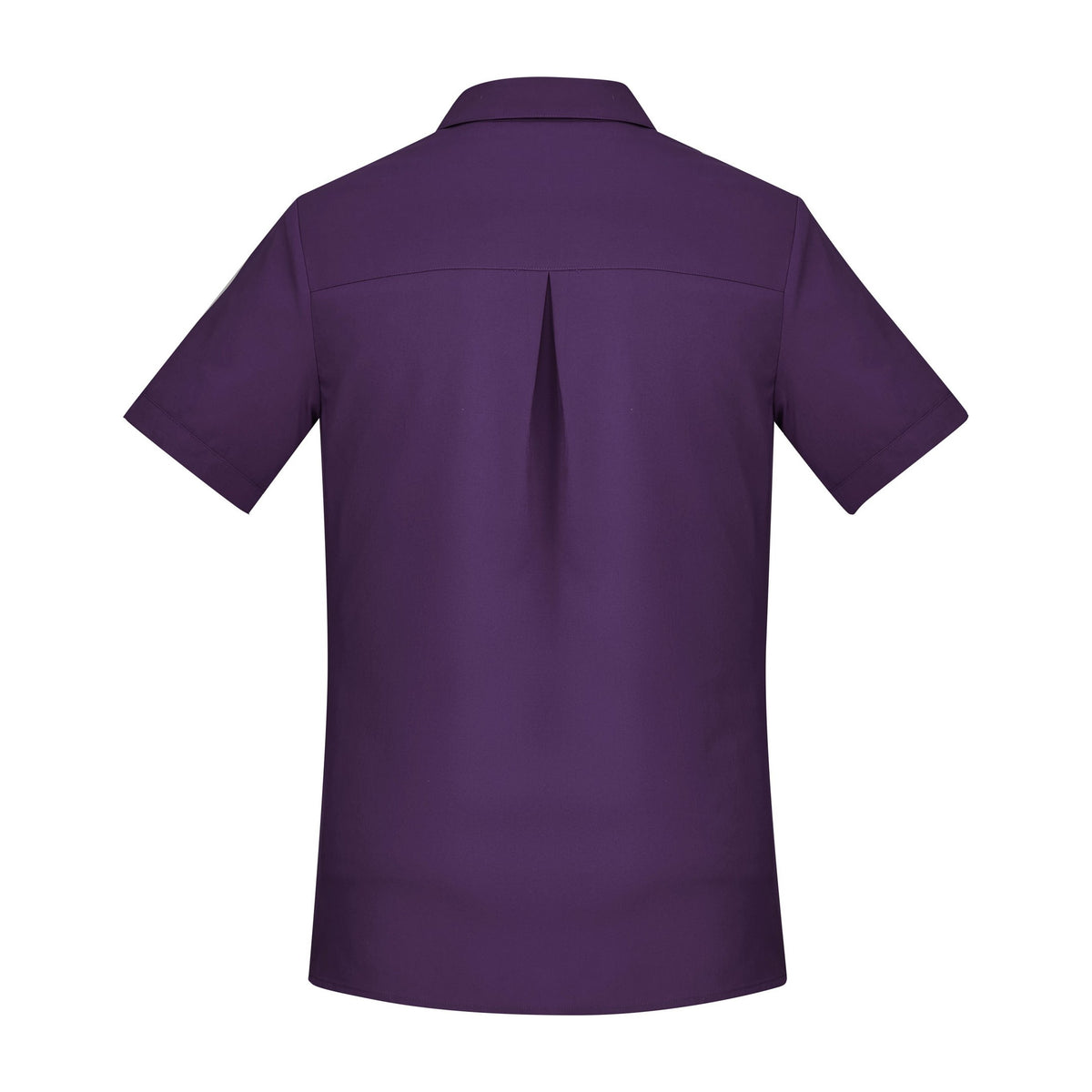 Biz Florence Womens Plain Short Sleeve Shirt CS947LS in Purple, view 2