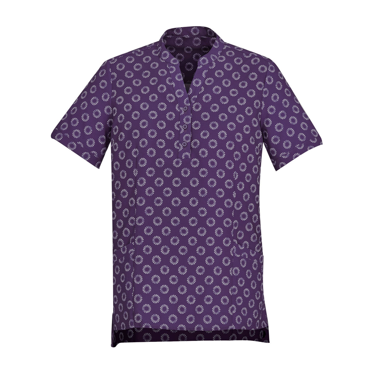 Biz Florence Womens Daisy Print Tunic CS950LS in Purple