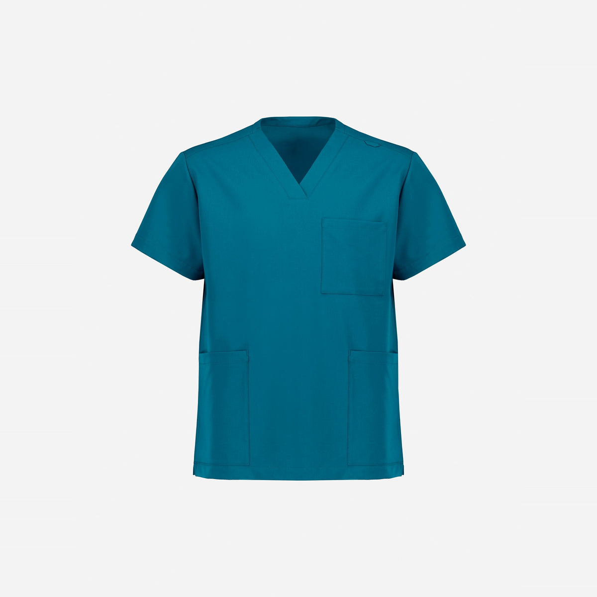 Inaura Pulse Unisex V-Neck Scrub Top CU544US in Caribbean Blue