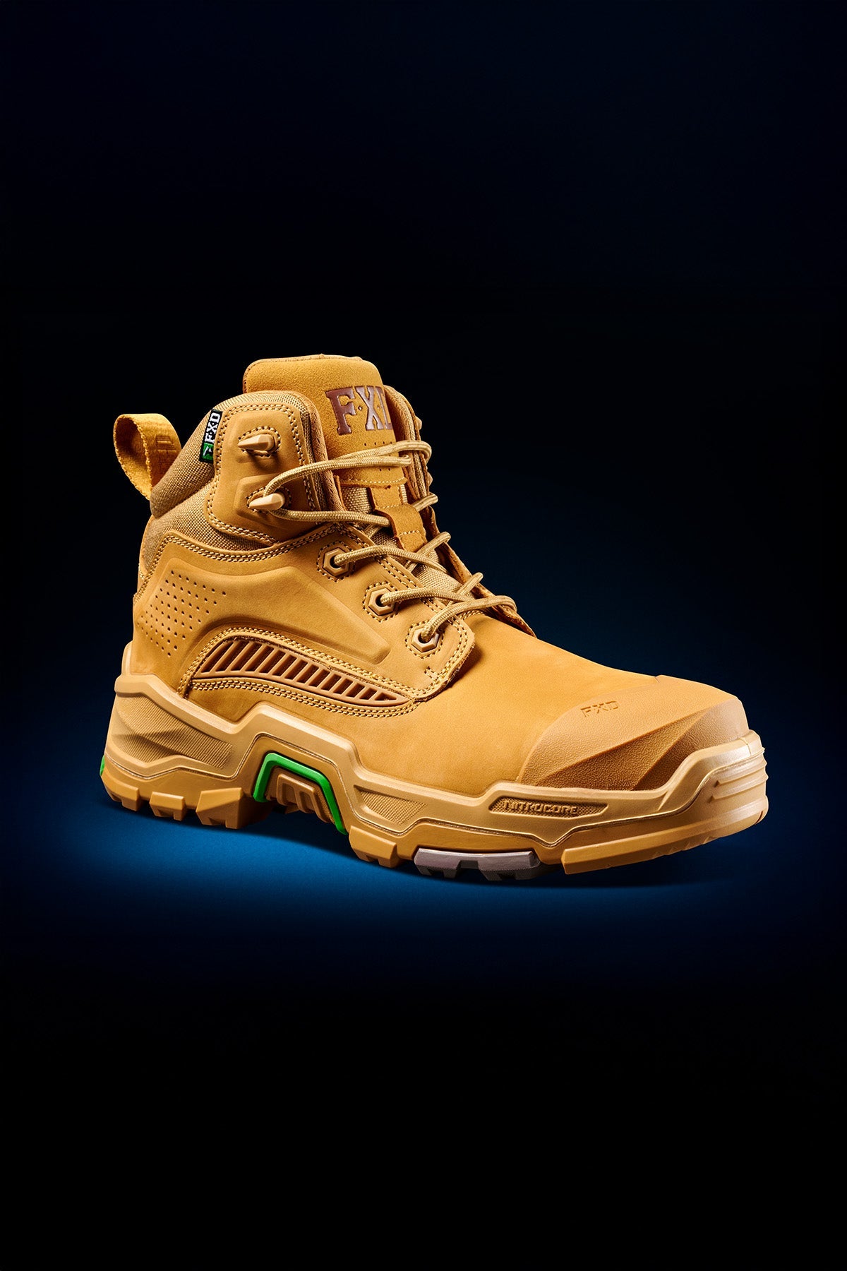 FXD DURA-X TWO Mid Cut Nitrocore Work Boot in Wheat, view 4