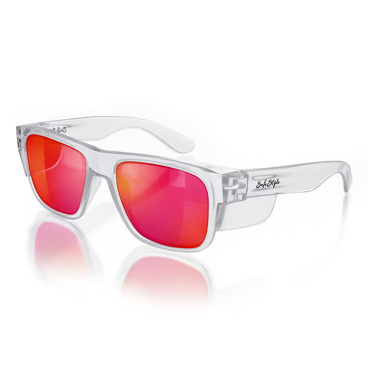 Safe Style Fusions Clear Frame/Mirror Red Polarised Lens FCRP100