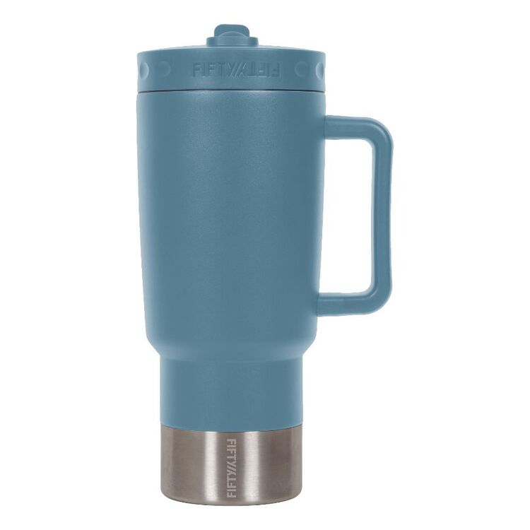Fifty Fifty 887ml Mug with Straw Lid Petrol