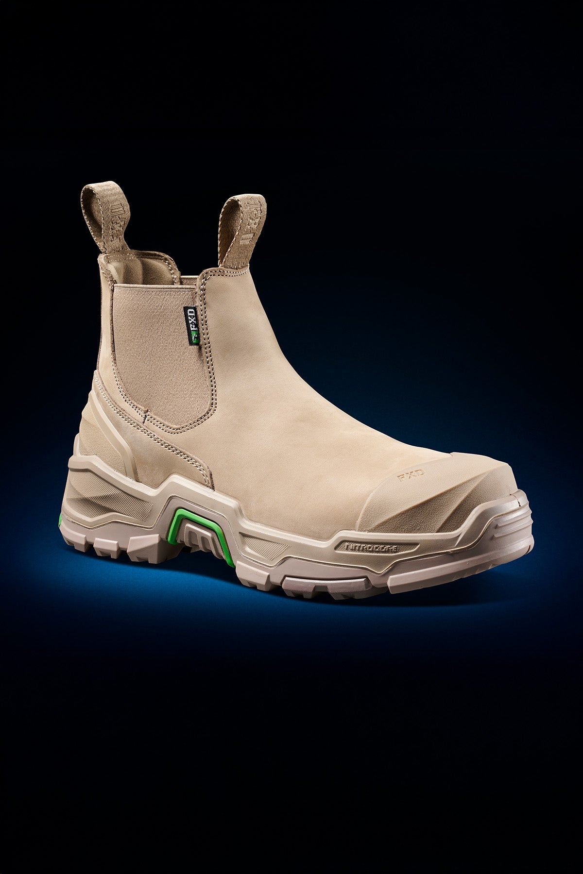 FXD DURA-X THREE Slip On Nitrocore Work Boot in Stone, view 4