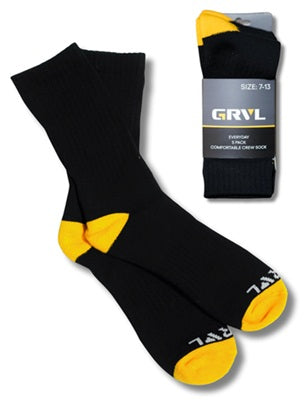 GRVL Everyday Crew Socks 5-pack