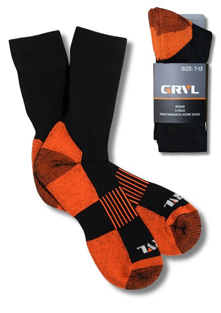 GRVL Rebar Sorbtek Performance Socks 4-pack