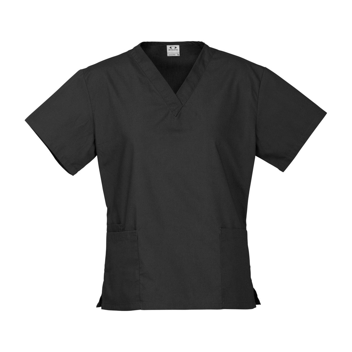 Biz Womens Classic Scrubs Top H10622 in Black