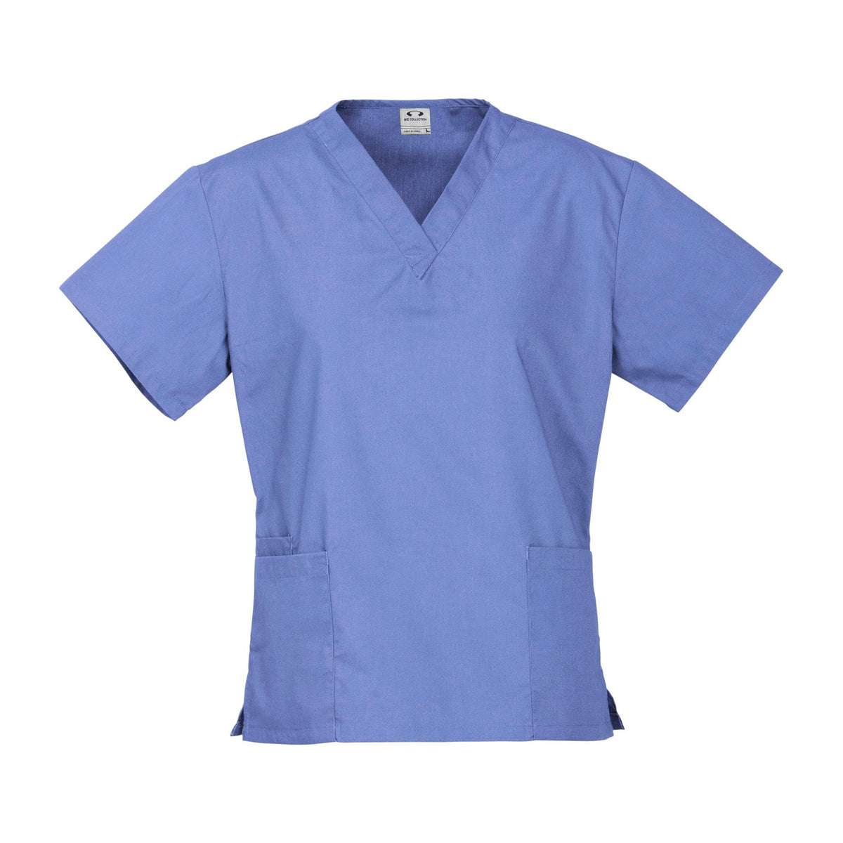 Biz Womens Classic Scrubs Top H10622 in Mid Blue