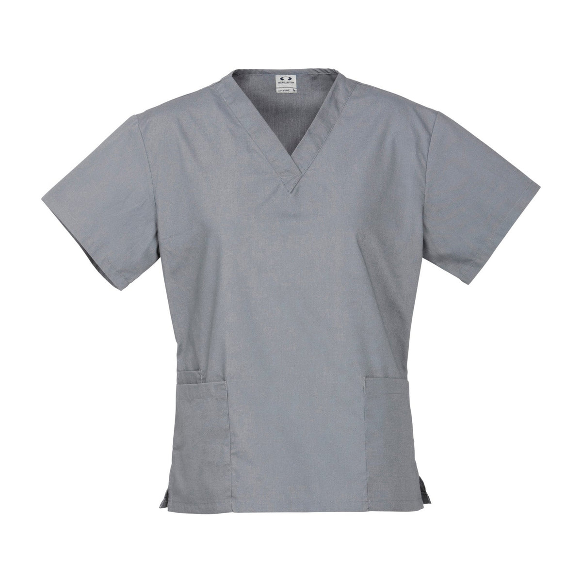 Biz Womens Classic Scrubs Top H10622 in Pewter