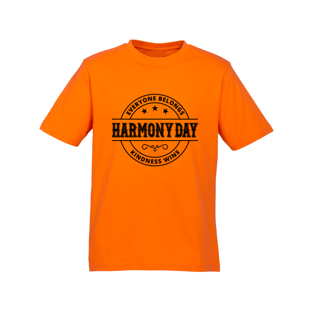 Kids Harmony Day Harmony Western on Orange T-Shirt
