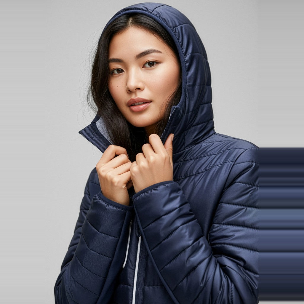 Biz Patrol Unisex Jacket J134M in Navy/Silver, worn by model, view 3