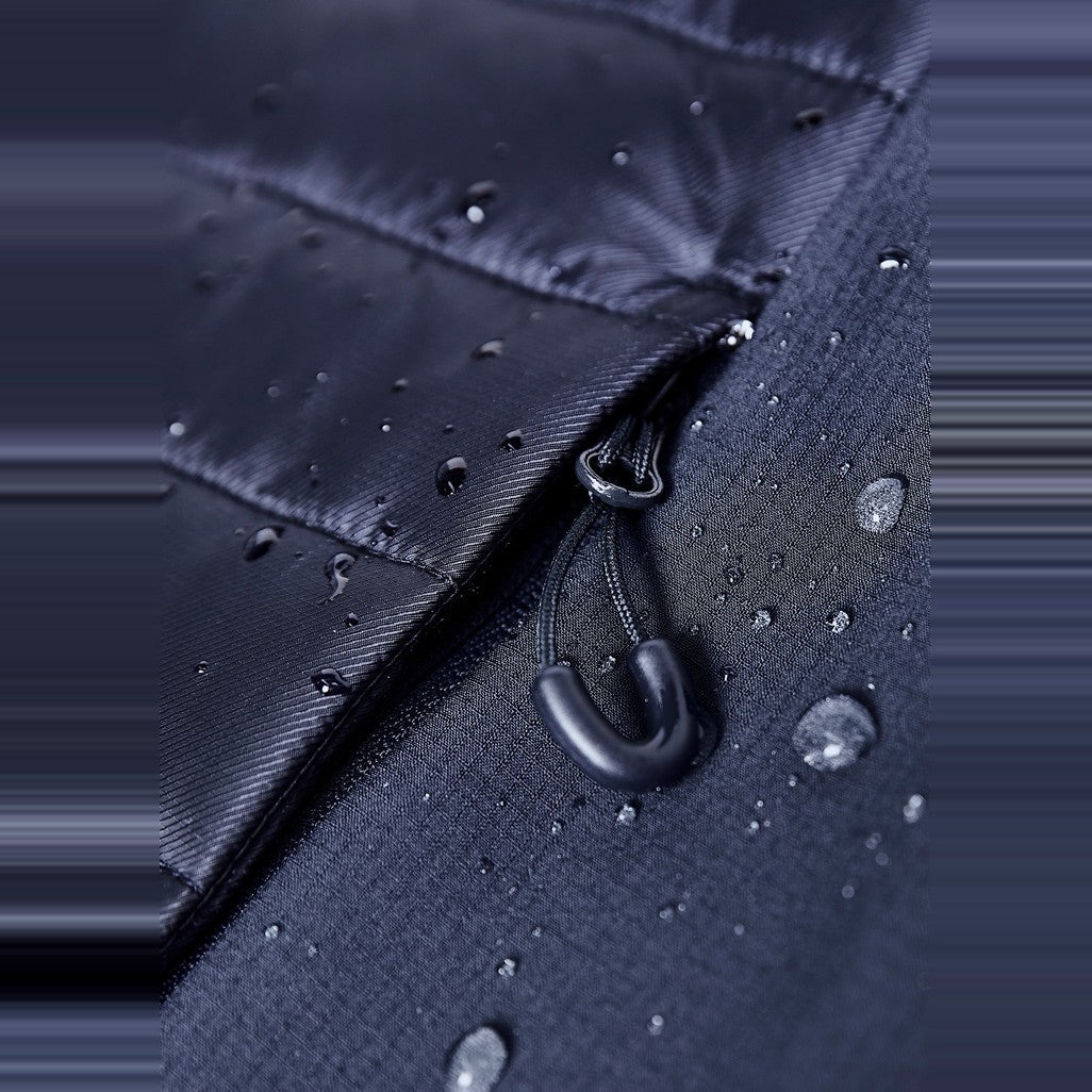 Biz Patrol Unisex Jacket J134M in Navy/Silver, worn by model, view 6