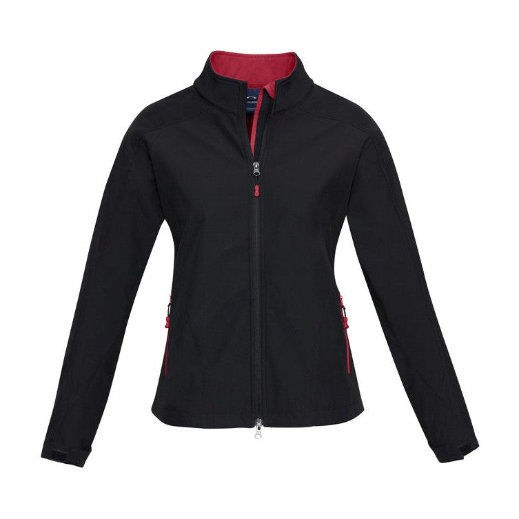 Biz Womens Geneva Jacket J307L in Black/Red