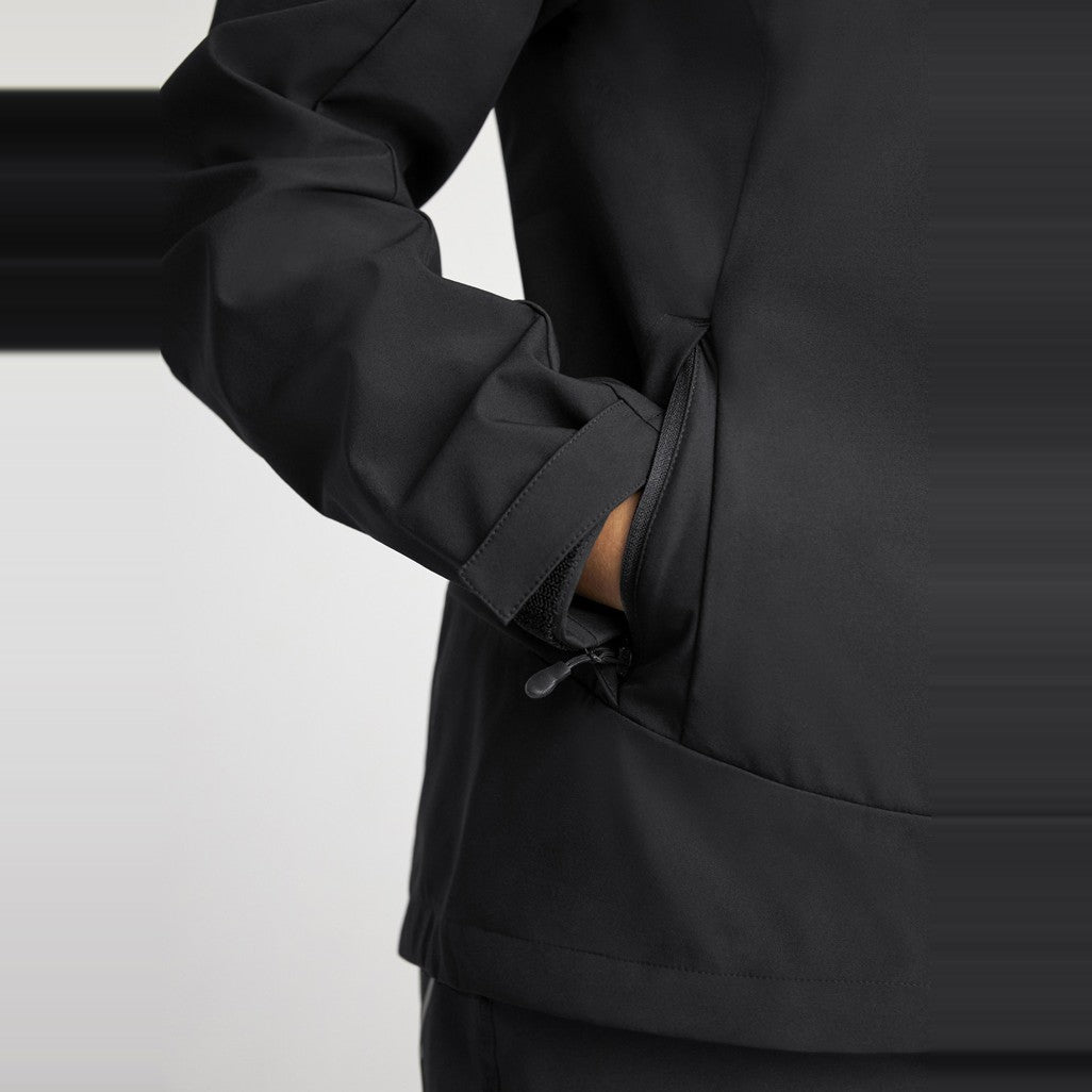 Biz Atlas Womens Jacket J502L in Black, worn by model, view 4
