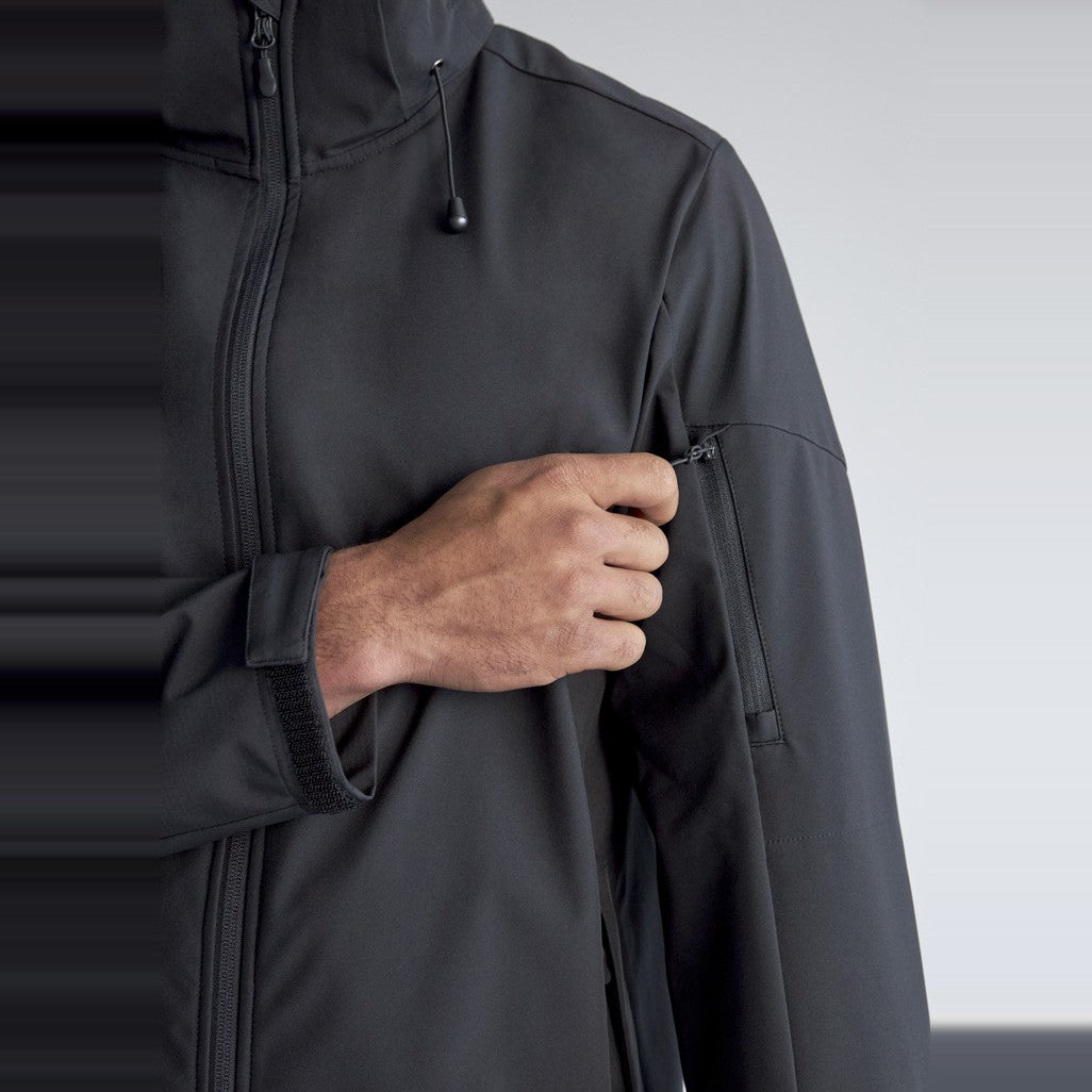 Biz Atlas Mens Jacket J502M in Black, worn by model, view 3