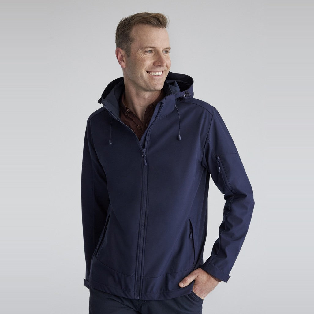 Biz Atlas Mens Jacket J502M in Navy, worn by model, view 2