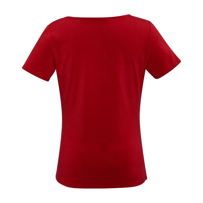 Biz Ava Womens Top K625LS in Red, view 2