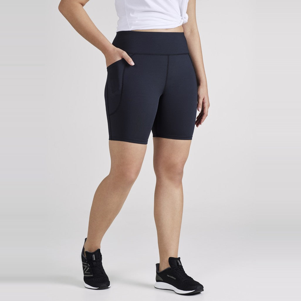 Biz Luna Womens Bike Short L323LS in Black, worn by model
