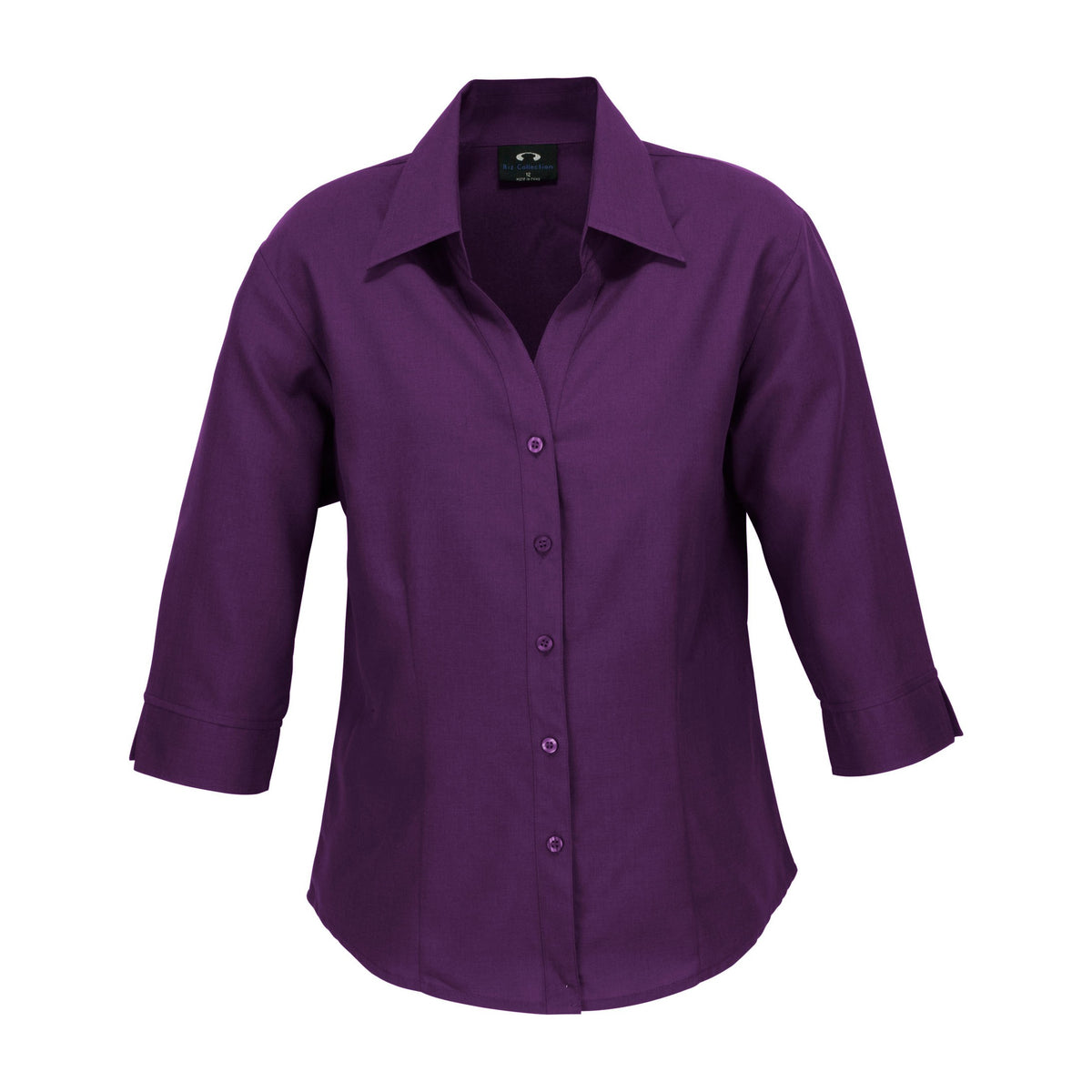 Biz Oasis Womens 3/4 Sleeve Shirt LB3600 in Grape