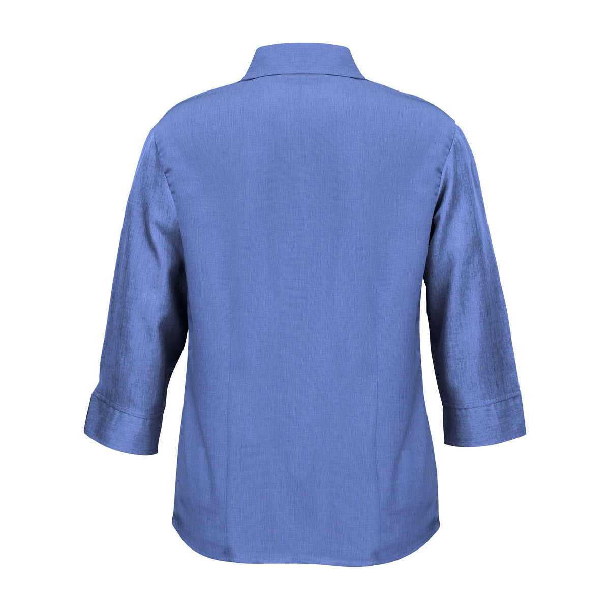Biz Oasis Womens 3/4 Sleeve Shirt LB3600 in Mid Blue, view 2