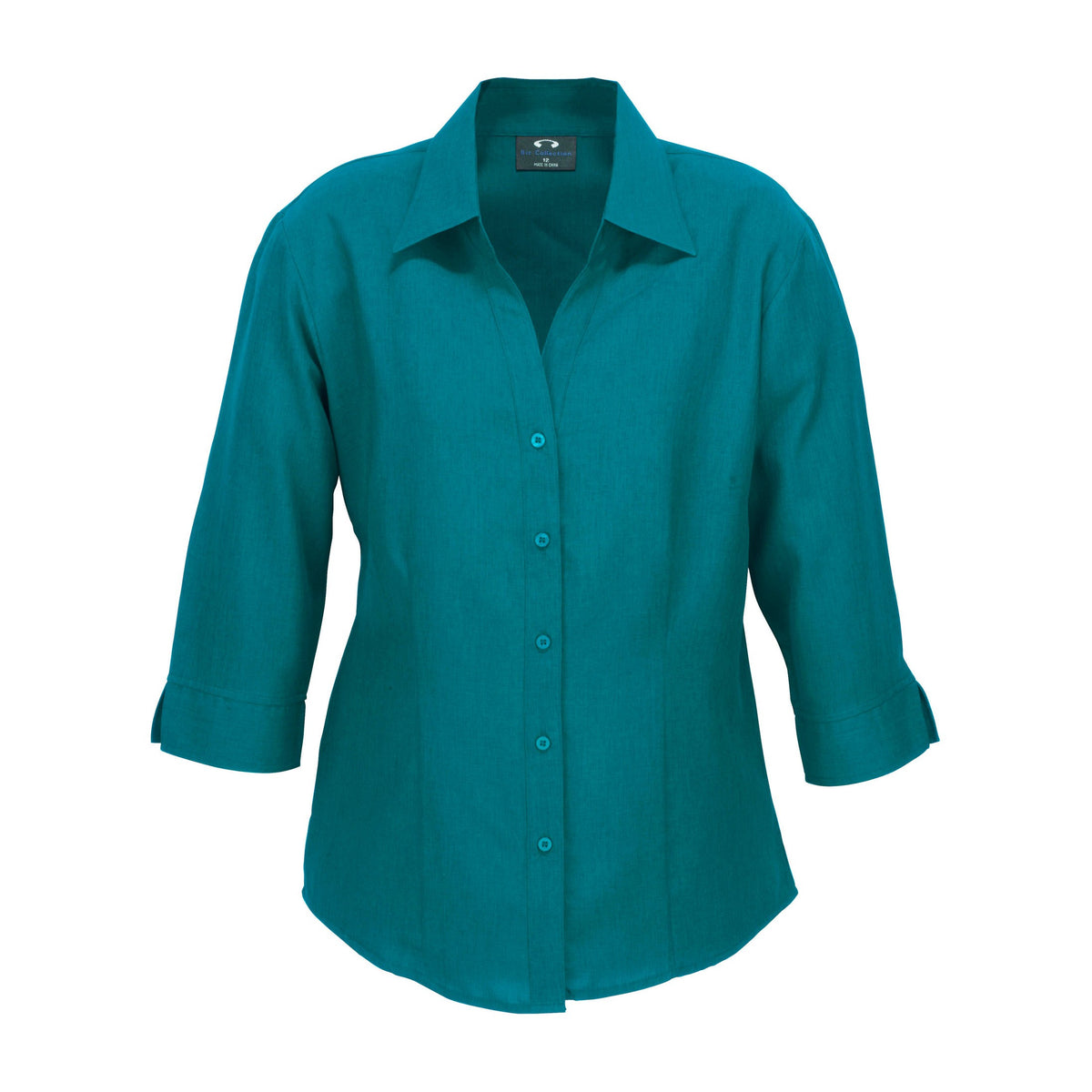 Biz Oasis Womens 3/4 Sleeve Shirt LB3600 in Teal