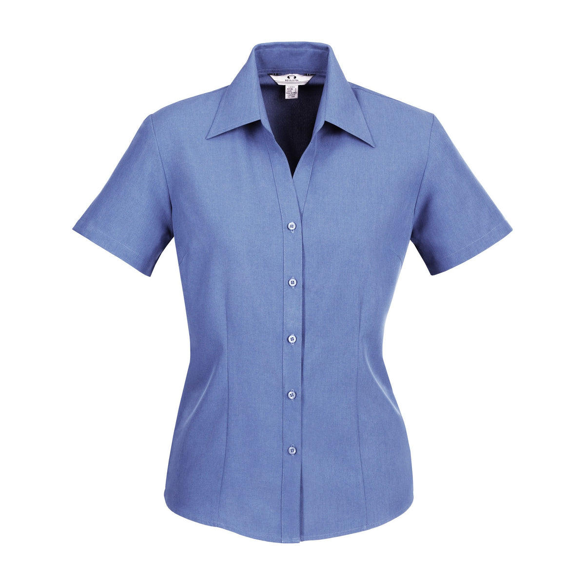Biz Oasis Womens Short Sleeve Shirt LB3601 in Mid Blue