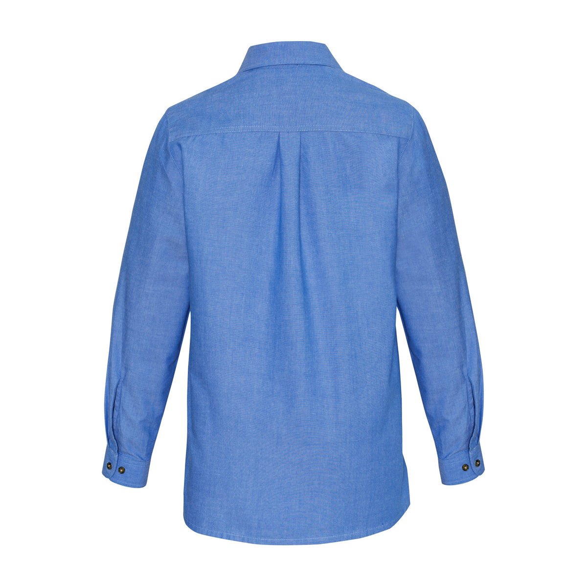 Biz Chambray Womens Long Sleeve Shirt LB6201 in Chambray Blue, view 2