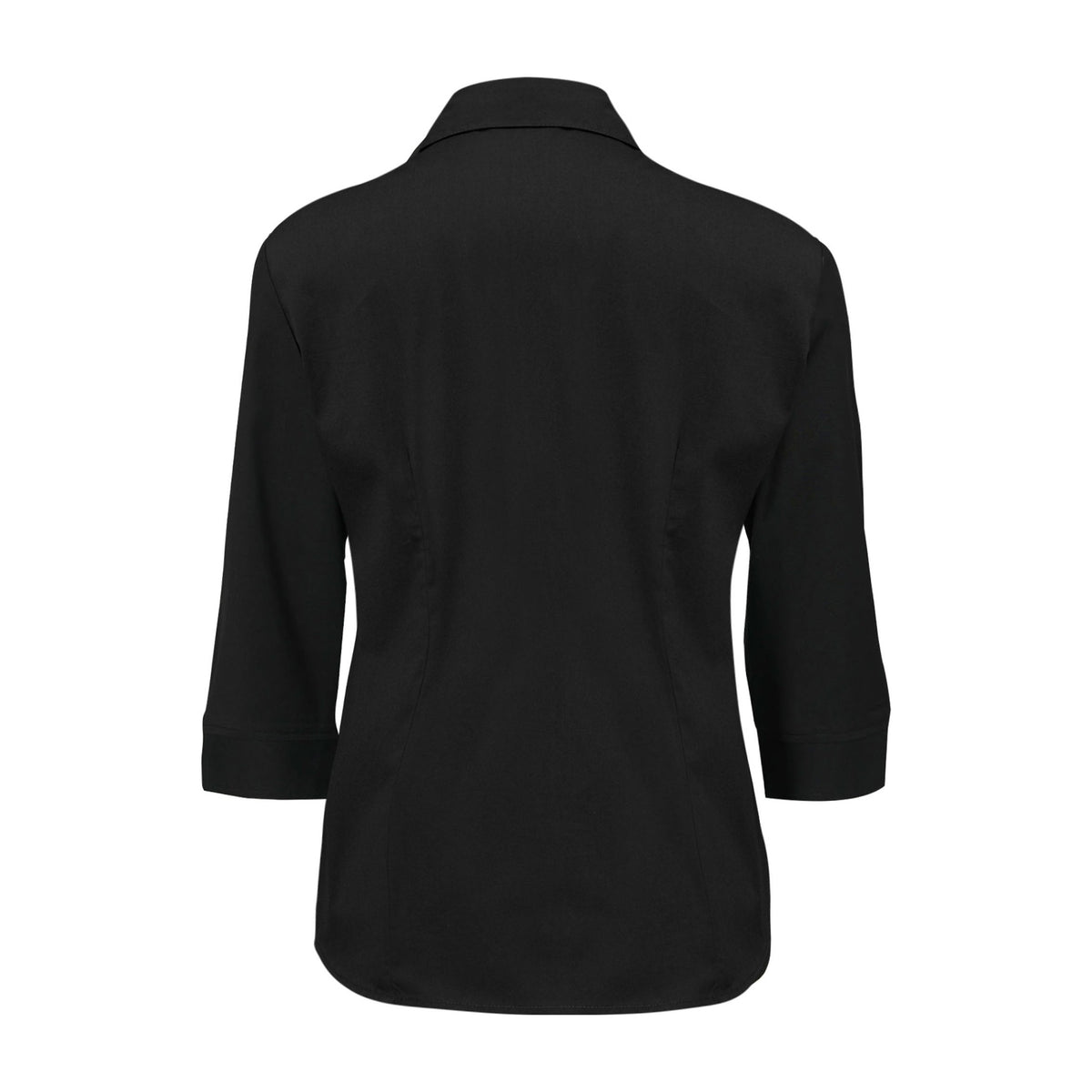 Biz Metro Womens 3/4 Sleeve Shirt LB7300 in Black, view 2