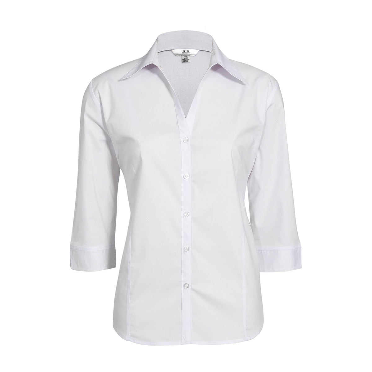 Biz Metro Womens 3/4 Sleeve Shirt LB7300 in White