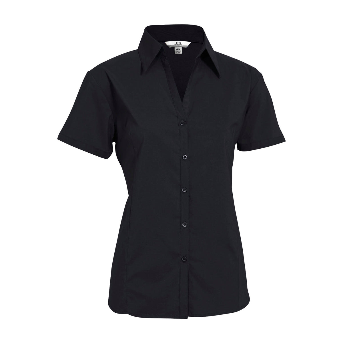 Biz Metro Womens Short Sleeve Shirt LB7301 in Black