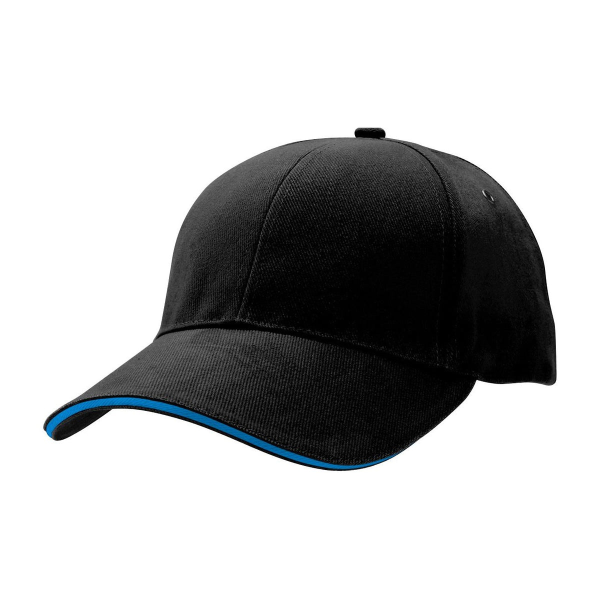 Legend Life Sandwich Peak Cap 4289 in Black/Aqua