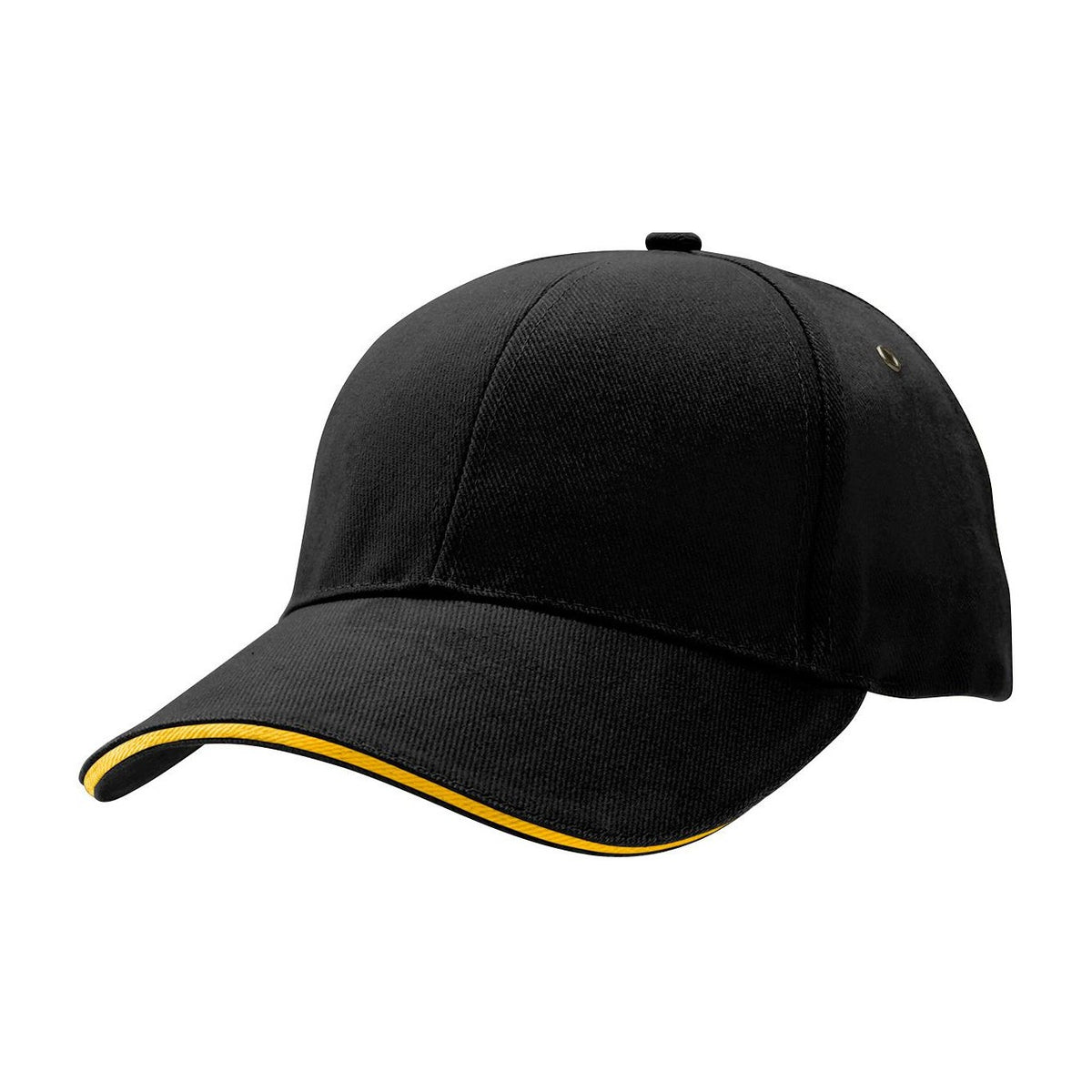Legend Life Sandwich Peak Cap 4289 in Black/Gold