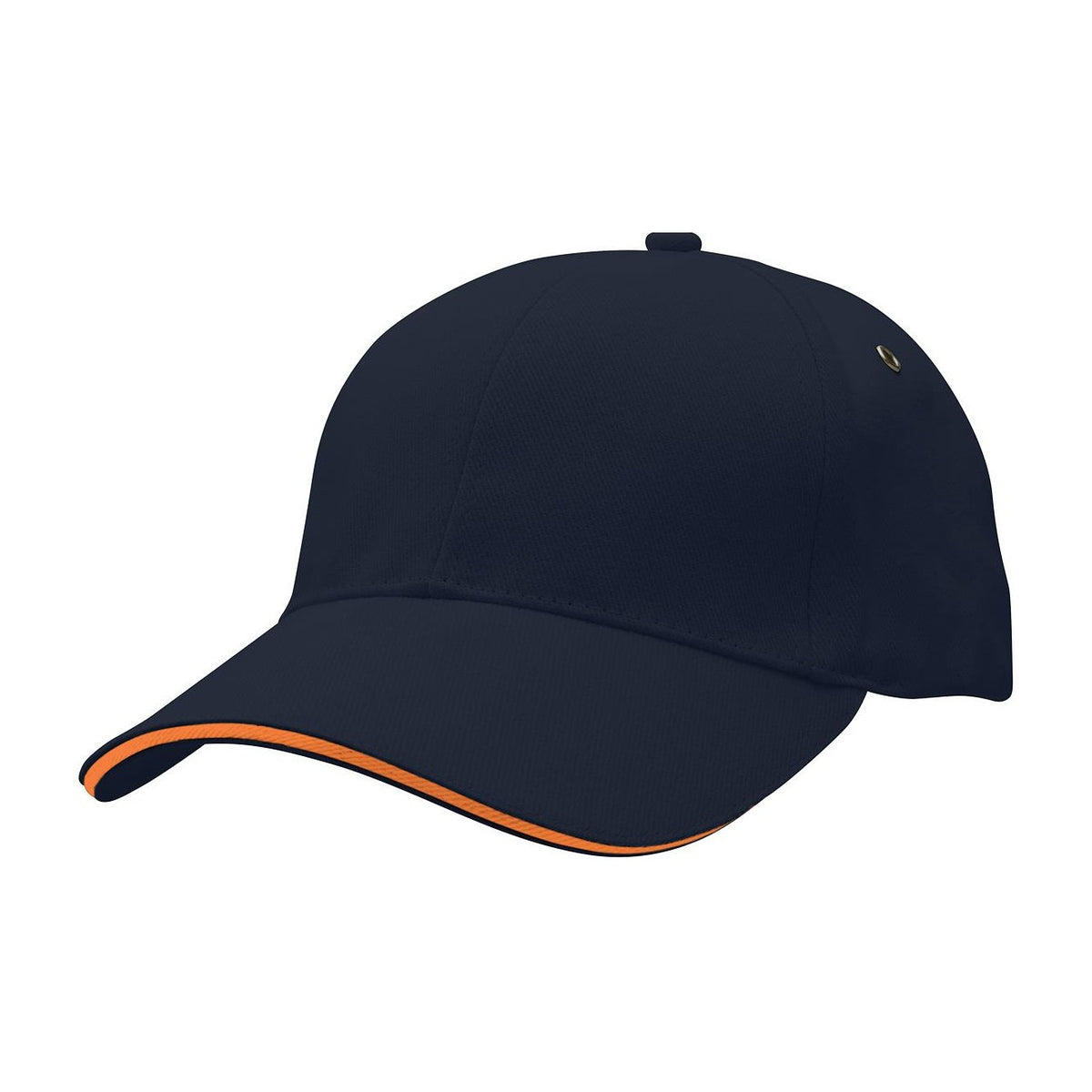 Legend Life Sandwich Peak Cap 4289 in Navy/Orange