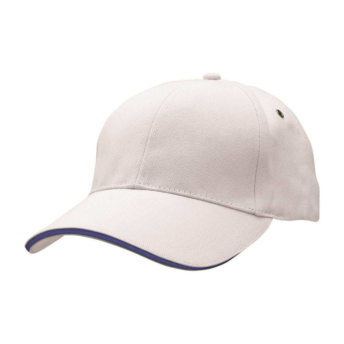 Legend Life Sandwich Peak Cap 4289 in White/Royal