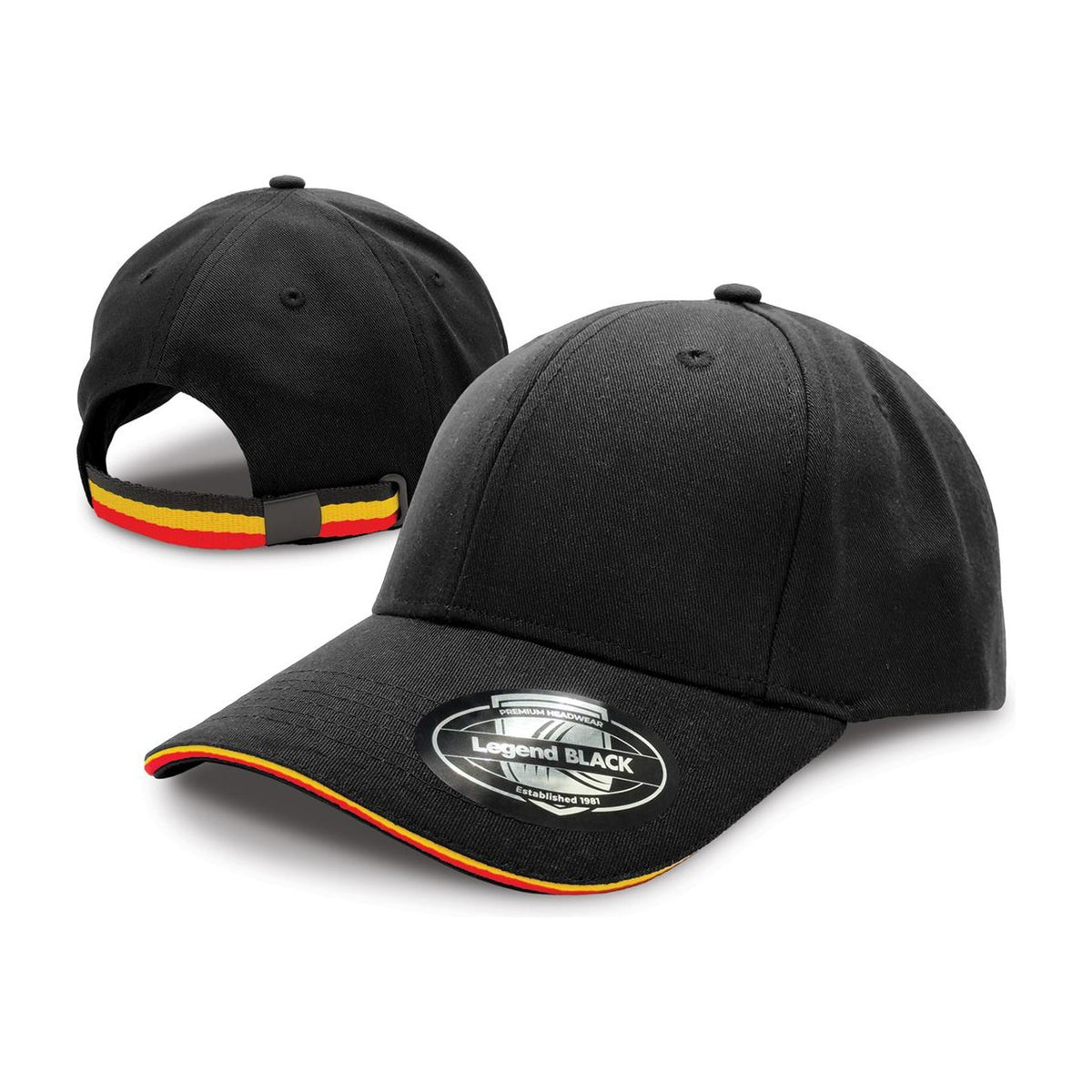 Legend Life San Marino Cap 7033 in Black/Gold/Red